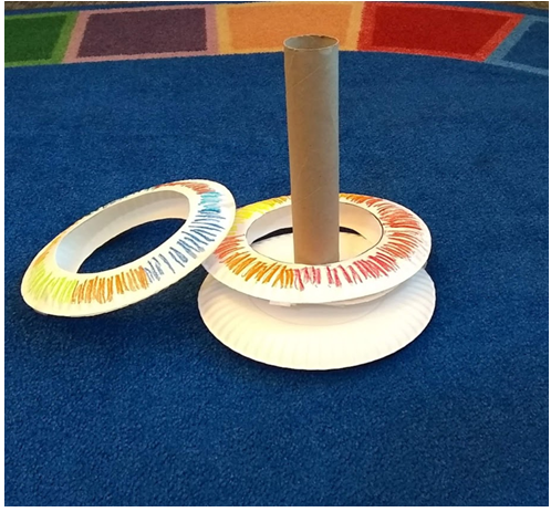 Completed ring toss game.