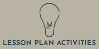 site button with lesson plan activities text