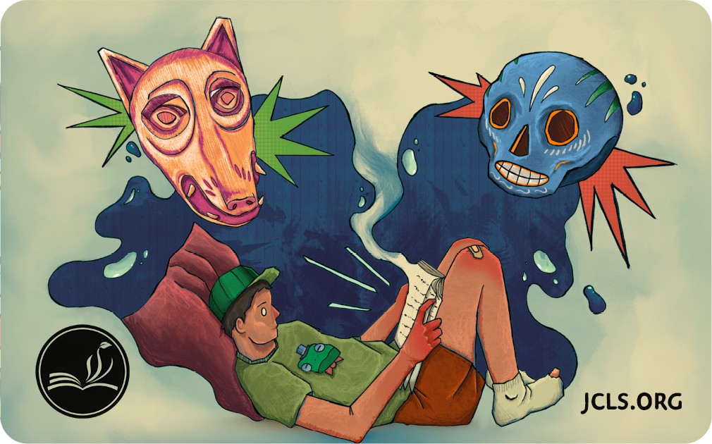 A selection of JCLS library card designs
