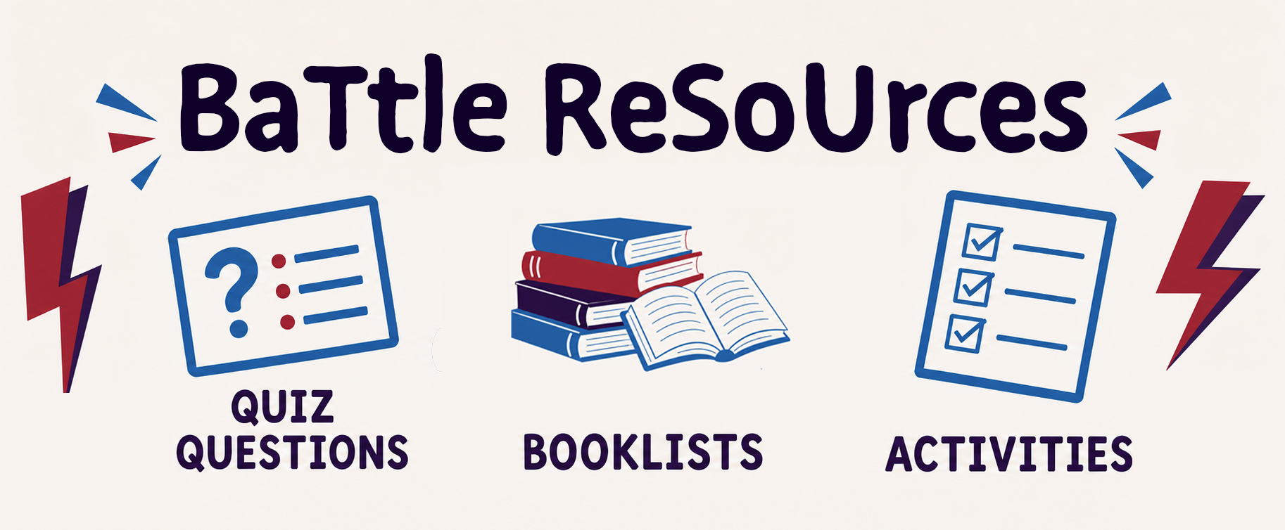 Battle Resources: quiz questions, booklists, and activities